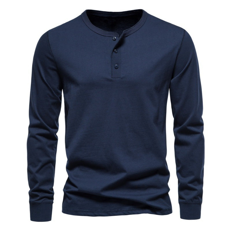 Men's Long-sleeved T-shirt Bottoming Shirt - Old Money Classic