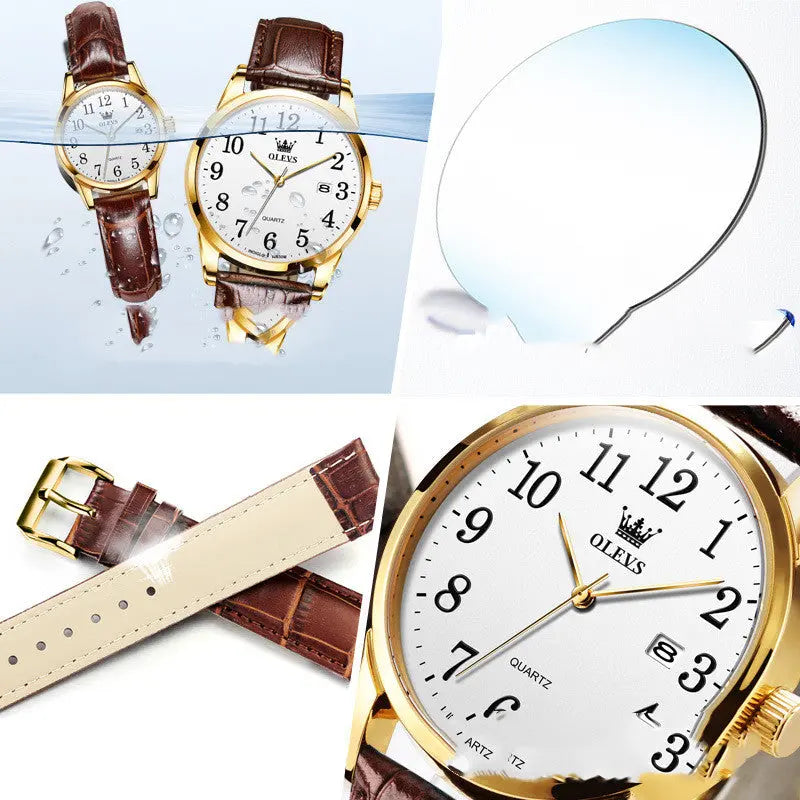 OLEVS Classic Waterproof Quartz Watch - Old Money Classic