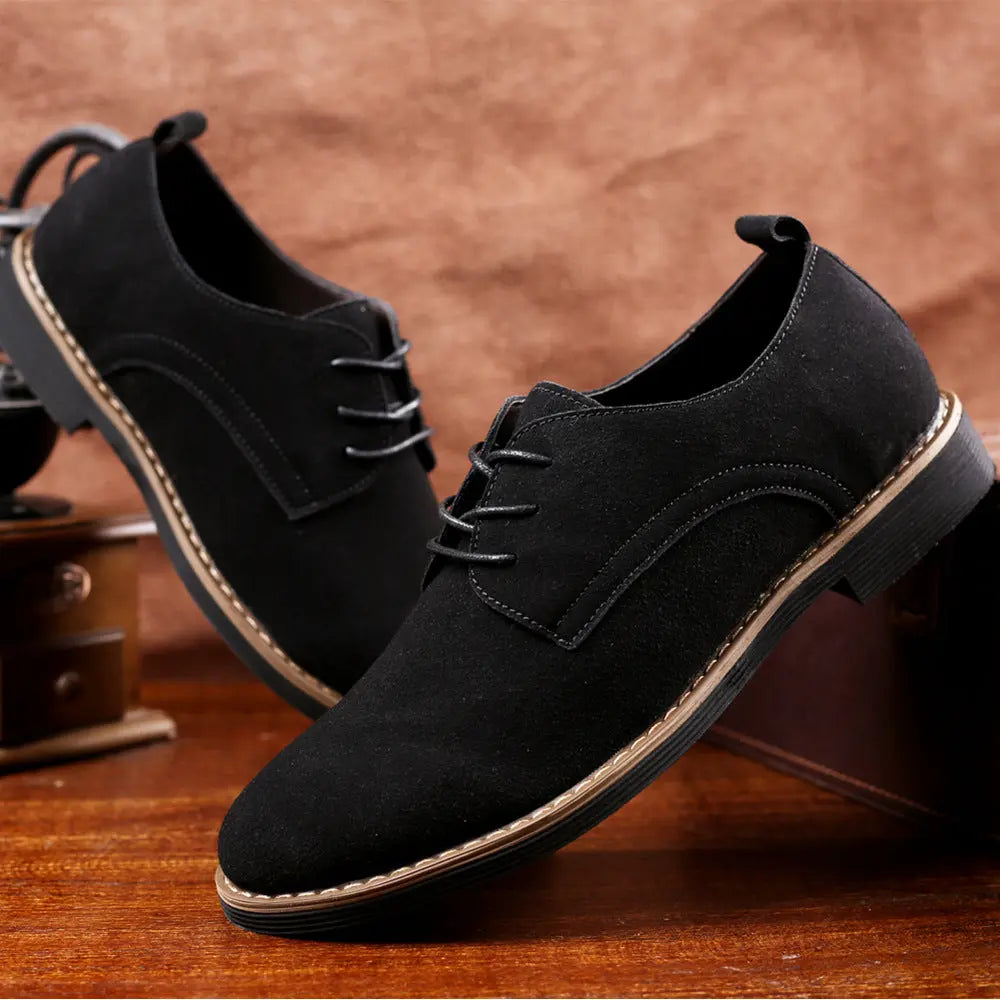 PU Suede Leather Shoes Old Money Classic