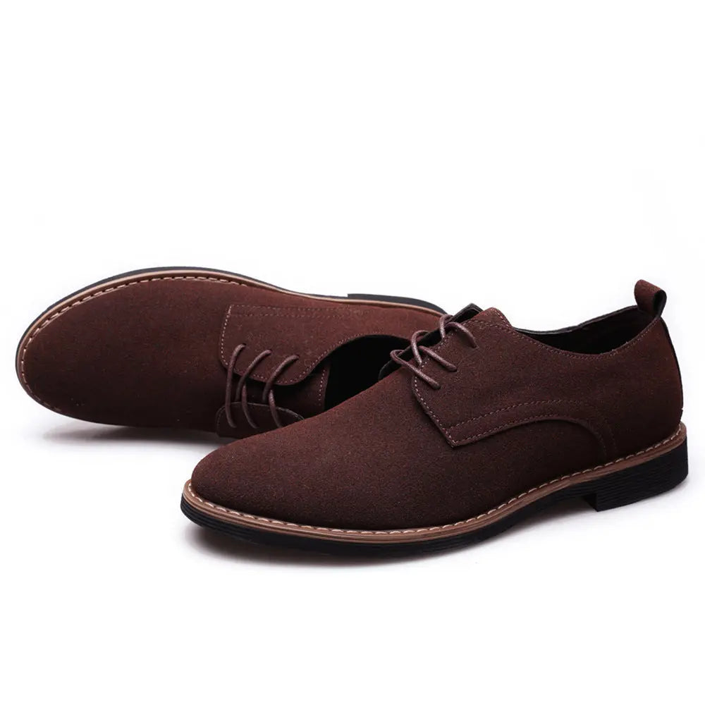 PU Suede Leather Shoes Old Money Classic