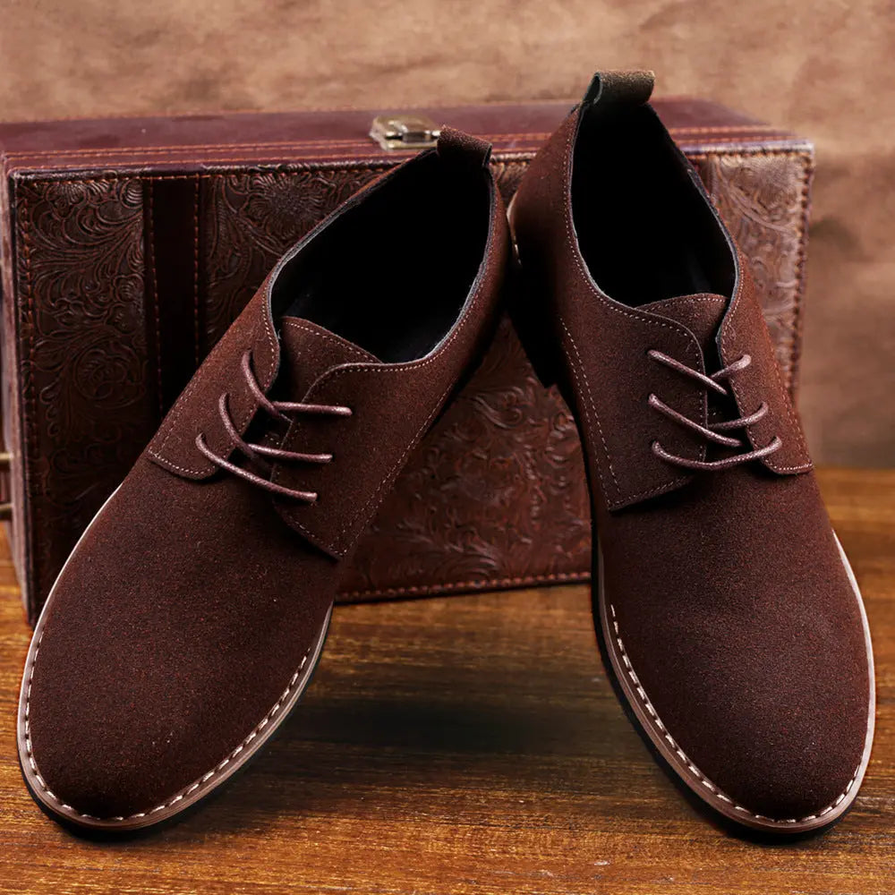 PU Suede Leather Shoes Old Money Classic