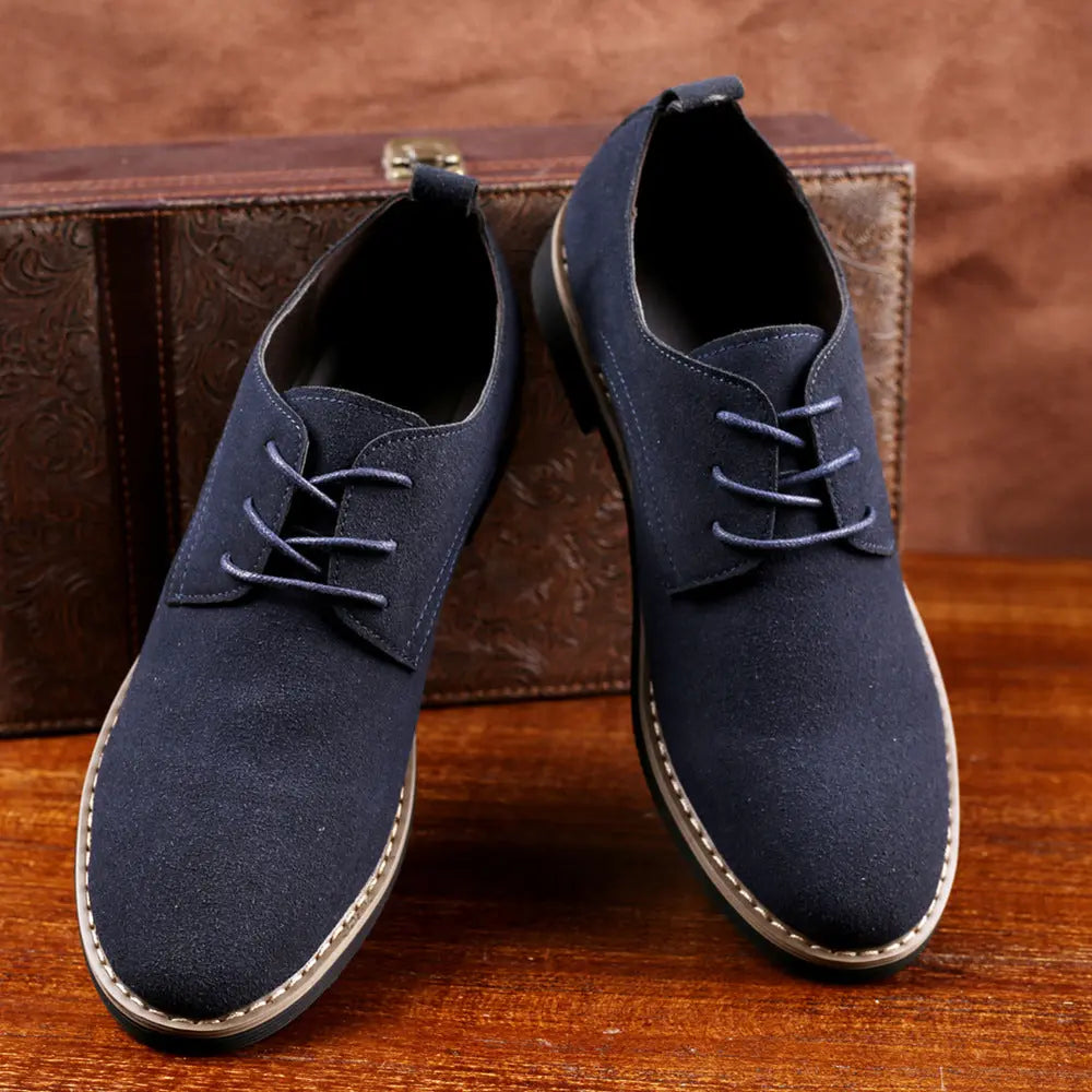 PU Suede Leather Shoes Old Money Classic