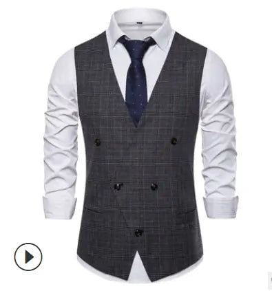 Plaid Slim Fit Casual Vest Men - Old Money Classic