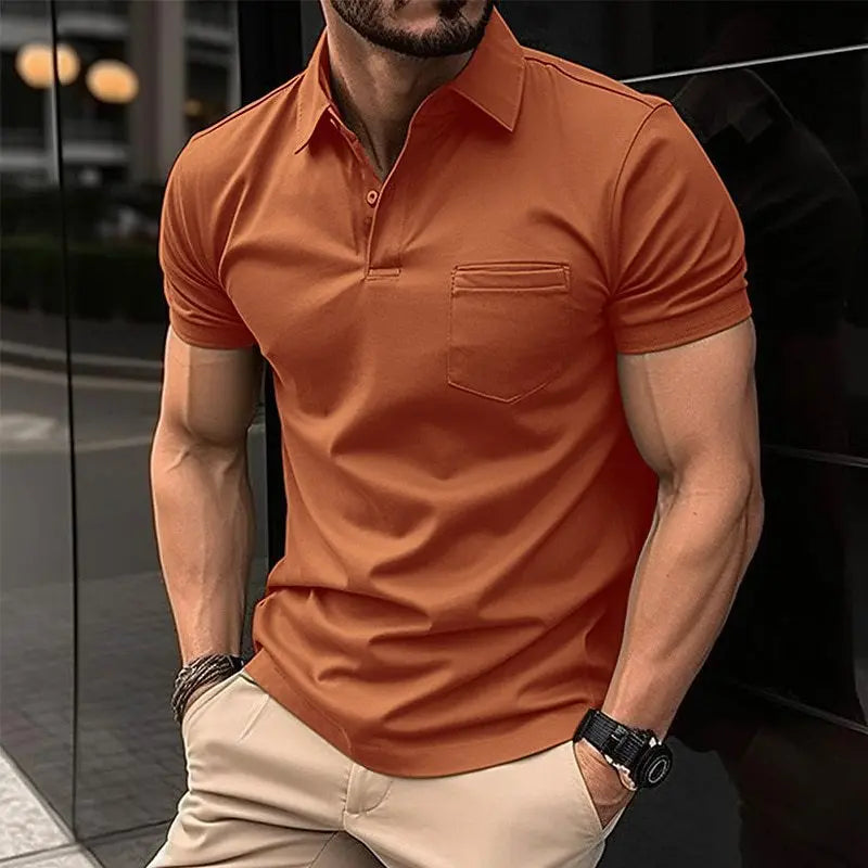 Polo Shirt with Chest Pocket Solid Colours - Old Money Classic