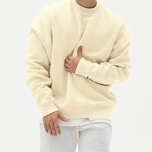 Pullover Round Neck Sweater Loose Men Clothes - Old Money Classic