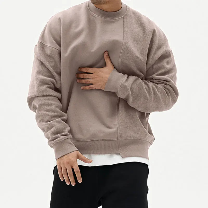 Pullover Round Neck Sweater Loose Men Clothes - Old Money Classic