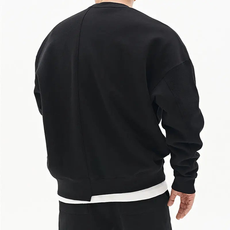 Pullover Round Neck Sweater Loose Men Clothes - Old Money Classic