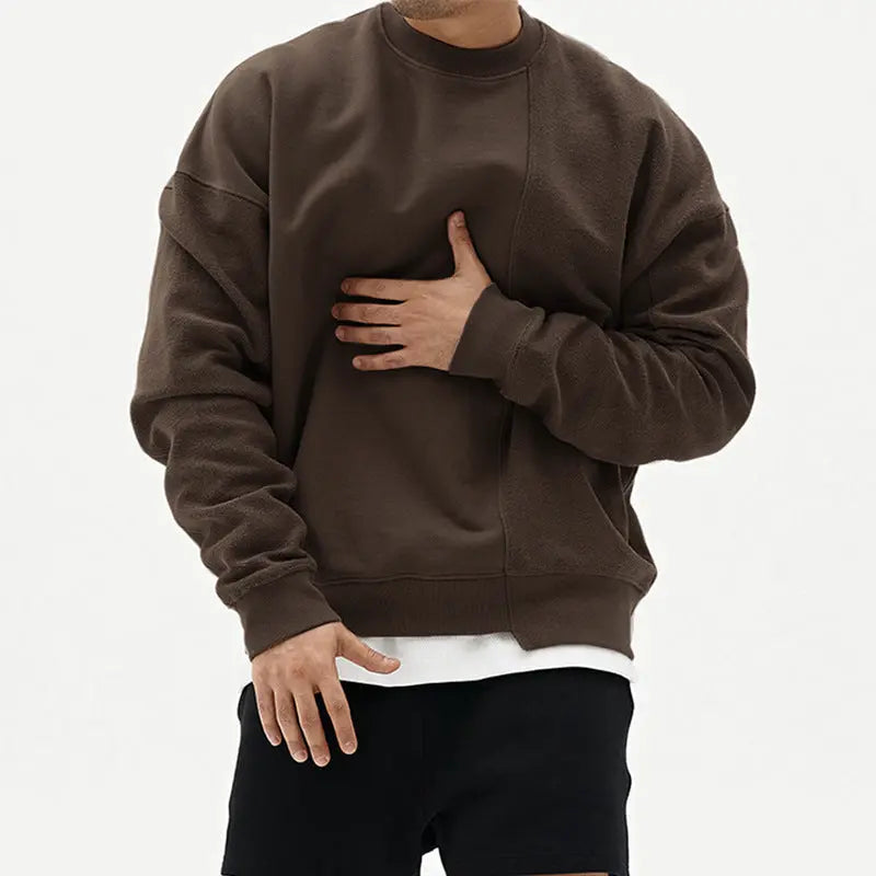 Pullover Round Neck Sweater Loose Men Clothes - Old Money Classic