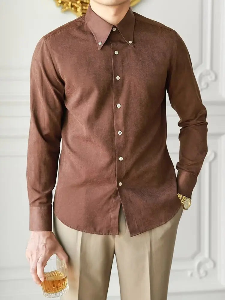 Pure Color Lazy Trendy Shirt