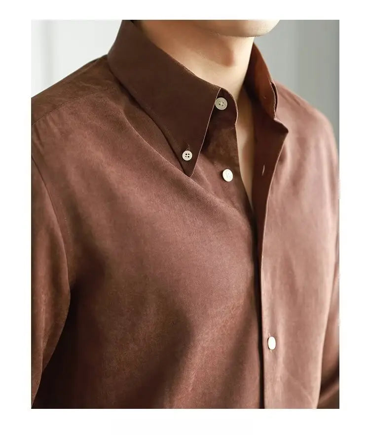 Pure Color Lazy Trendy Shirt