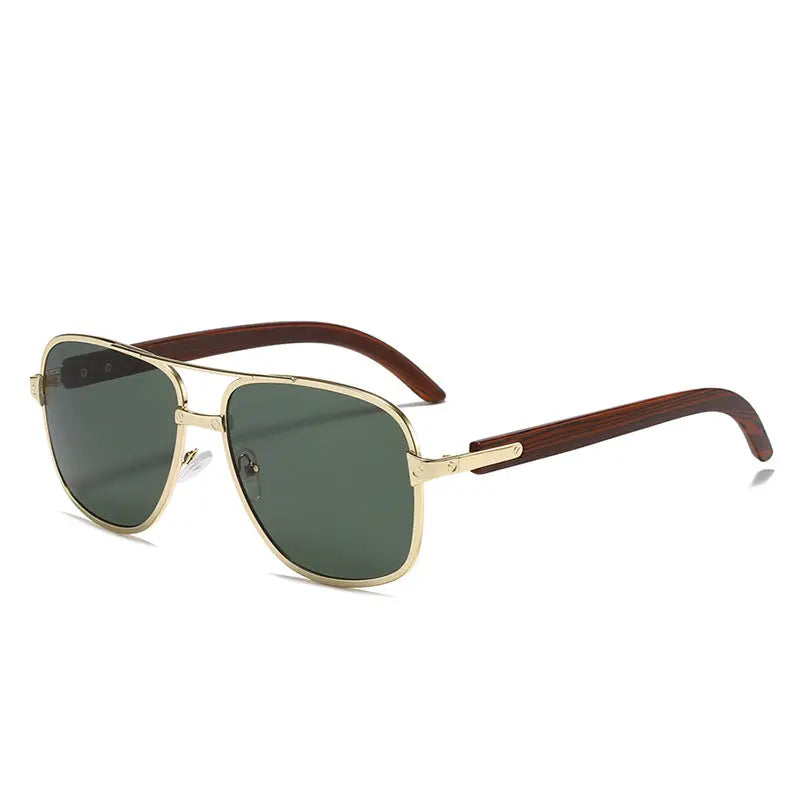 Retro Square Frame Sunglasses Pilot - Old Money Classic