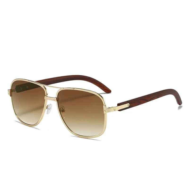 Retro Square Frame Sunglasses Pilot - Old Money Classic