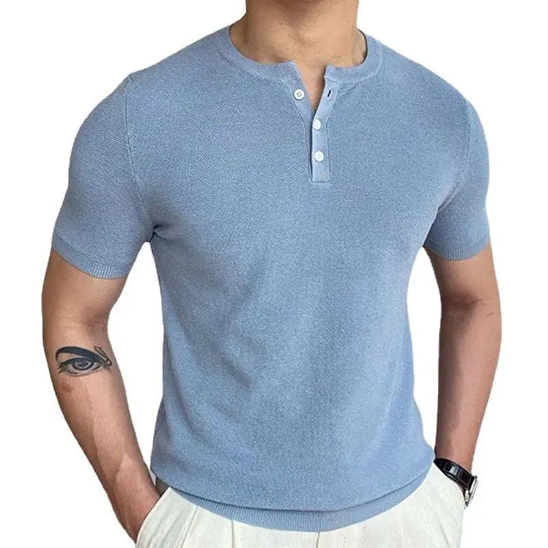 Round Neck Short Sleeve T-shirt - Old Money Classic