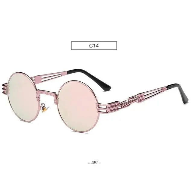 Round Sunglasses Mirrored - Old Money Classic