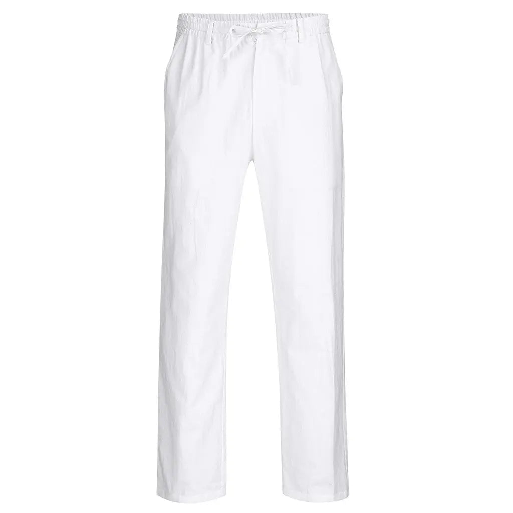 Straight long linen pants - Old Money Classic