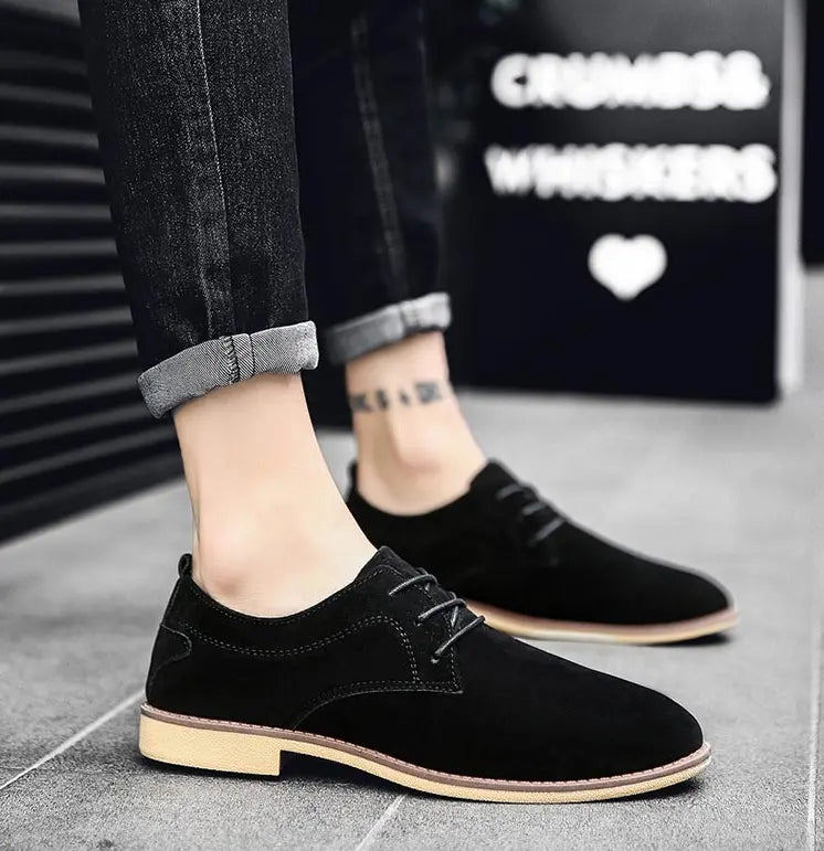 Suede Leather Shoes Old Money Classic