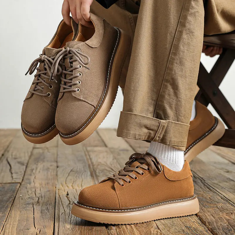 Suede Retro Workwear Shoes For Men Old Money Classic