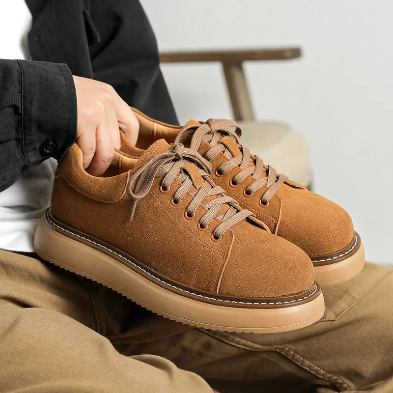 Suede Retro Workwear Shoes For Men Old Money Classic