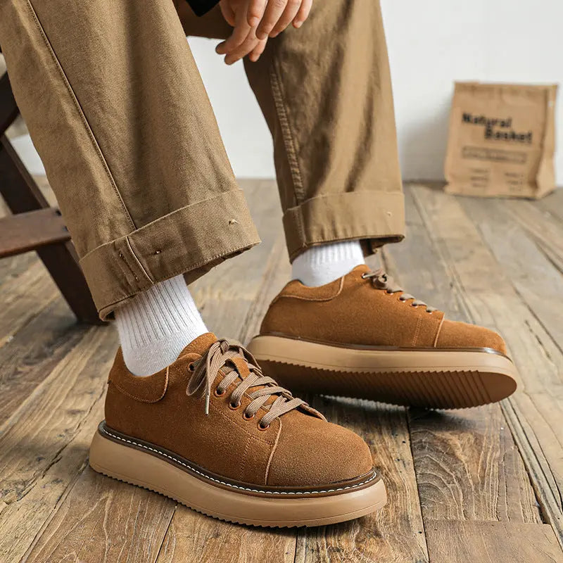 Suede Retro Workwear Shoes For Men Old Money Classic