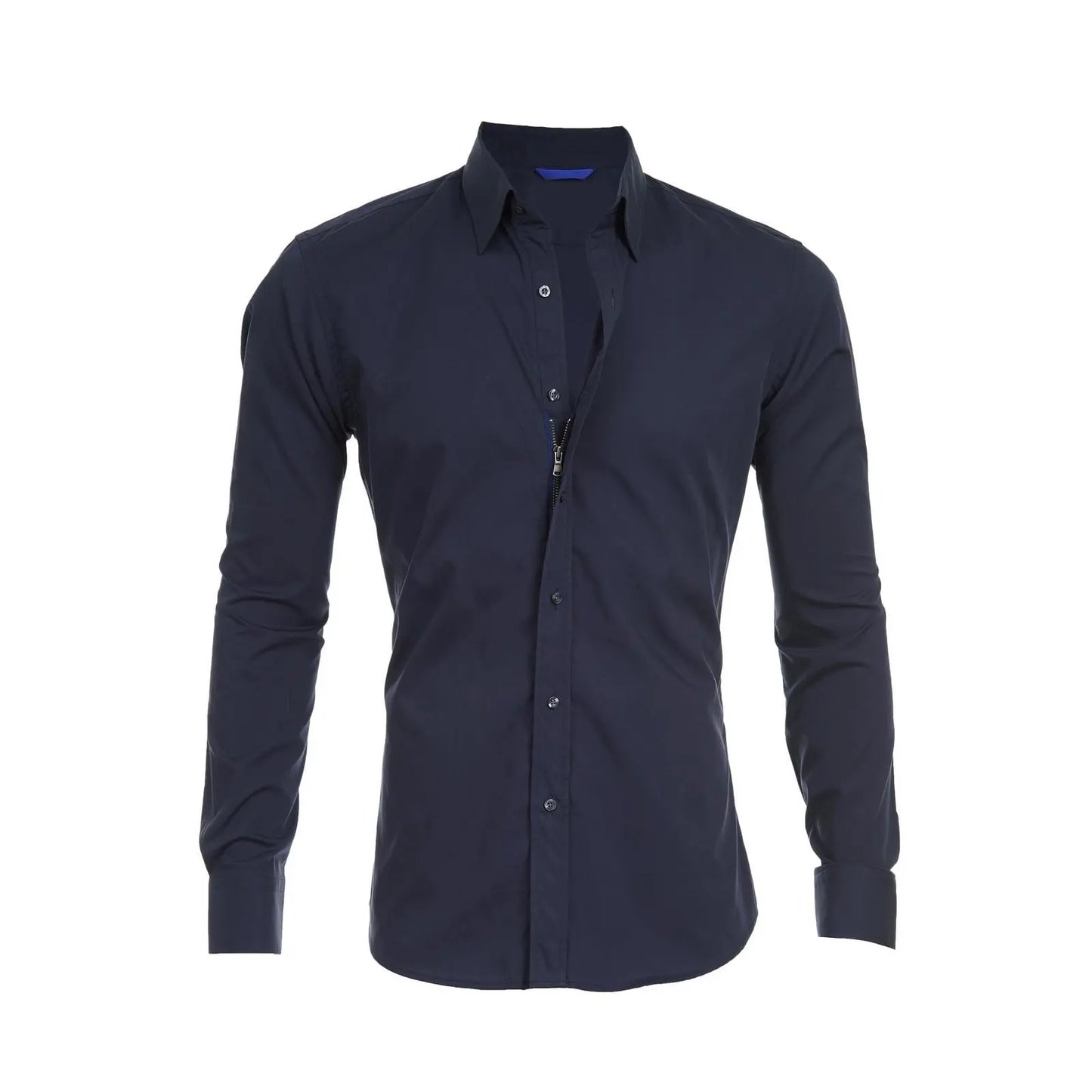 Summer Slim Fit Solid Color Long Sleeve Shirt