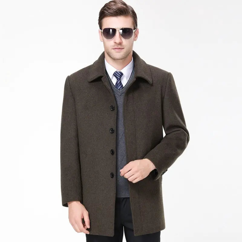 Thick Cashmere Blend Coat Old Money Classic