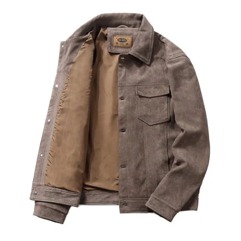 Thin Cotton Suede Retro Jacket Old Money Classic