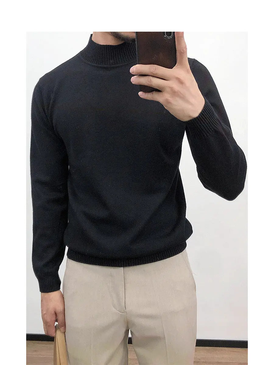 Thin Round Neck Tapered Sweater - Old Money Classic