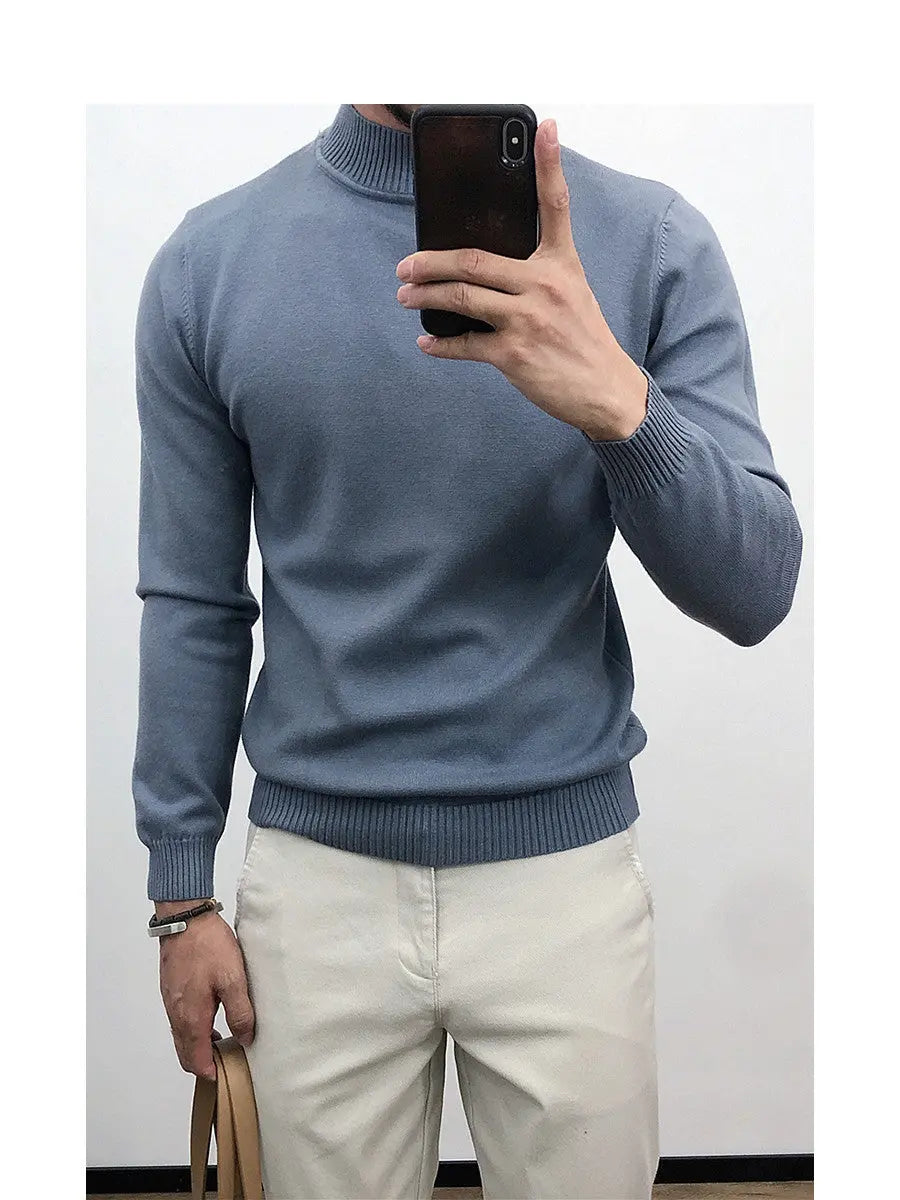 Thin Round Neck Tapered Sweater - Old Money Classic