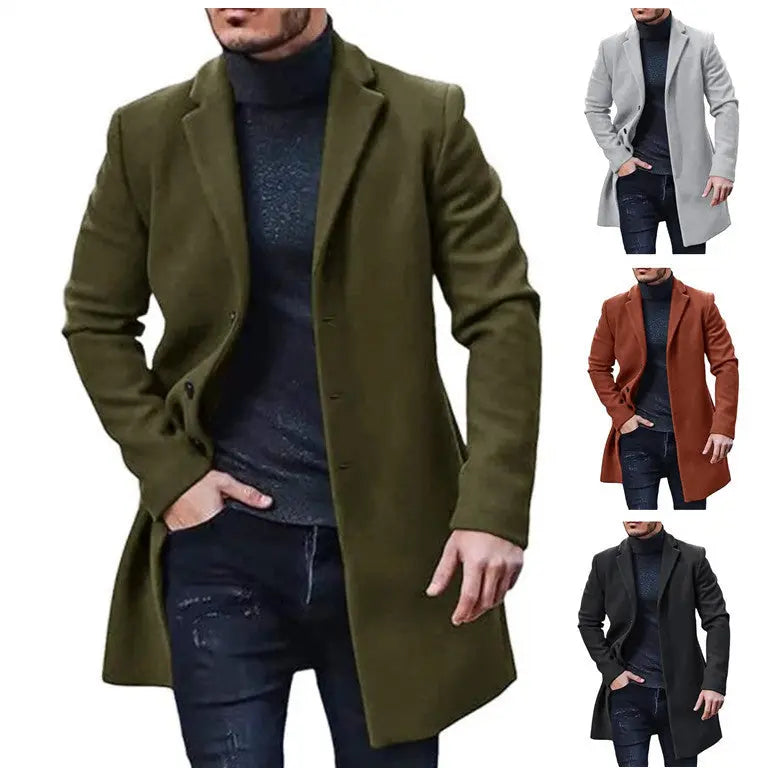 Tweed Coat Medium-length Thickened Jacket - Old Money Classic