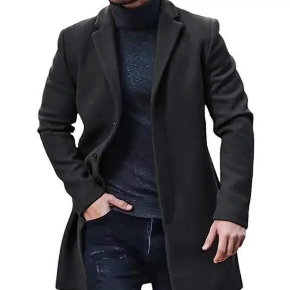 Tweed Coat Medium-length Thickened Jacket - Old Money Classic