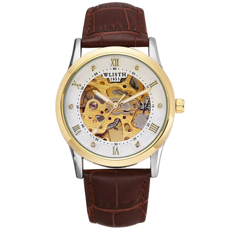 WLISTH 1853 Automatic Mechanical Skeleton Watch Stainless Steel Waterproof - Old Money Classic