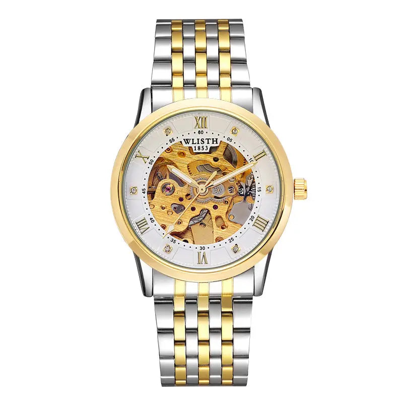 WLISTH 1853 Automatic Mechanical Skeleton Watch Stainless Steel Waterproof - Old Money Classic