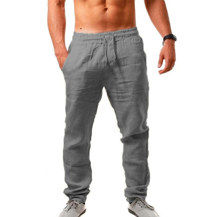 Summer Men's Breathable Linen Loose Leisure Sports Trousers - Old Money Classic