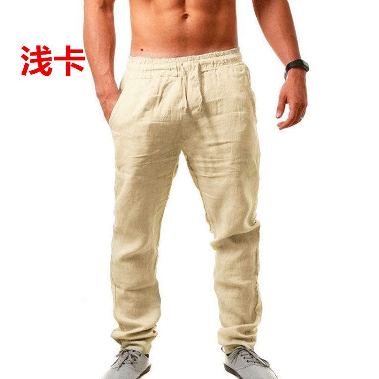 Summer Men's Breathable Linen Loose Leisure Sports Trousers - Old Money Classic