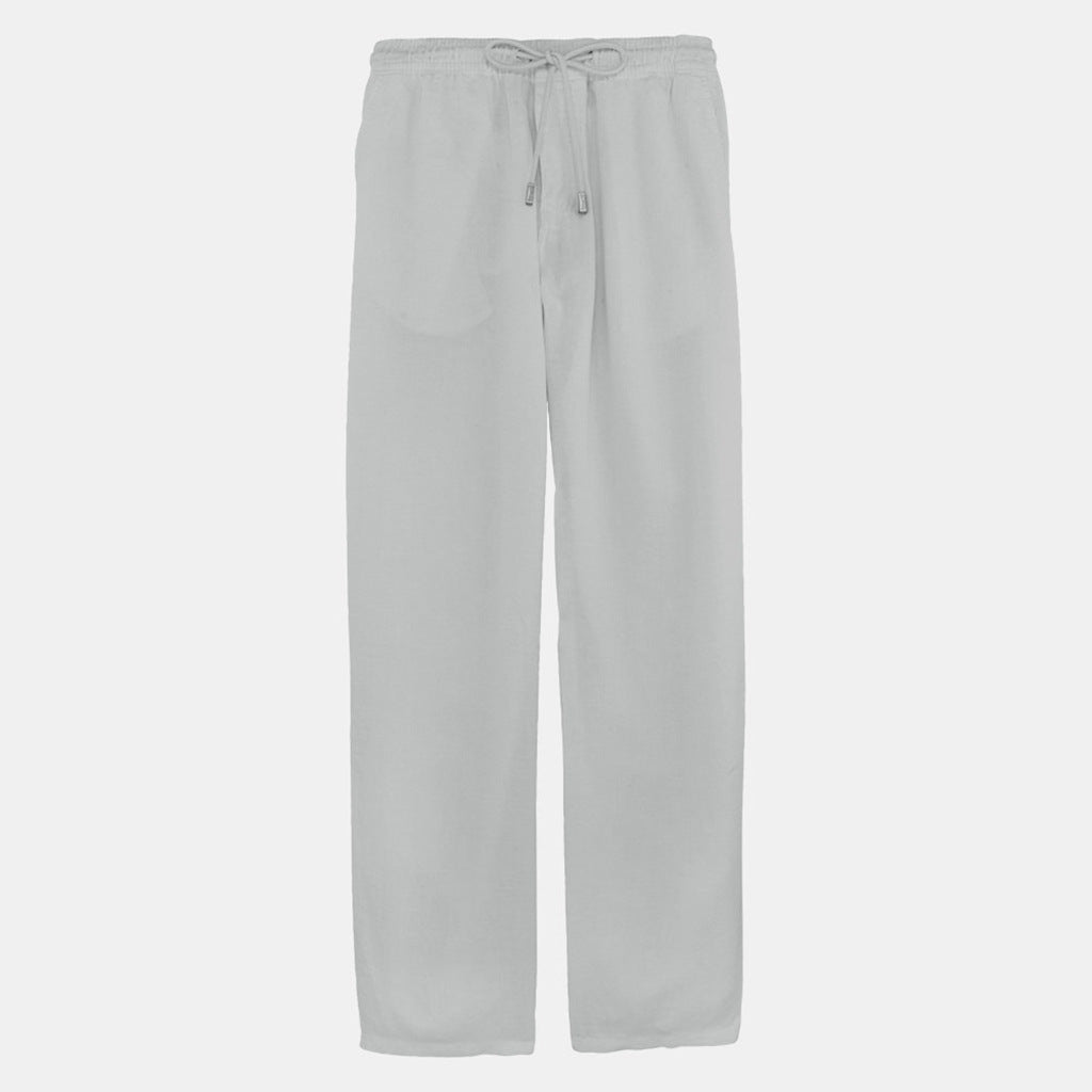 Men's Simple And Stylish Casual Cotton And Linen Trousers - Old Money Classic